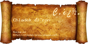 Chladek Áron névjegykártya