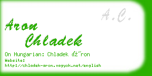 aron chladek business card